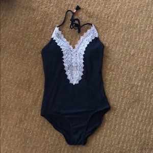 Black One Piece Bathing Suit